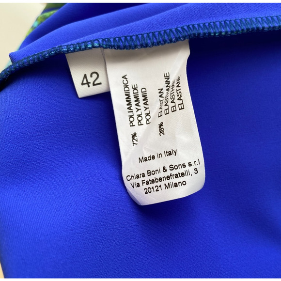 Chiara Boni La Petite Robe Dilone Floral Ruffle Mid Length Dress Size 42, US 6 - Picture 12 of 12